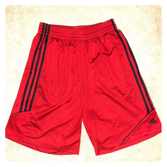 Red adidas basketball shorts Clearance
